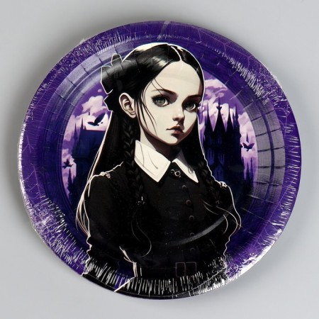 Disposable paper plate "Happy Birthday", 18 cm-4