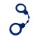 Handcuffs, silicone, blue, 33 cm