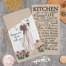 A set of kitchen towels of the share of Happiness, 35x60 cm -2 pcs, 100% cotton, waffle 160 g/m2