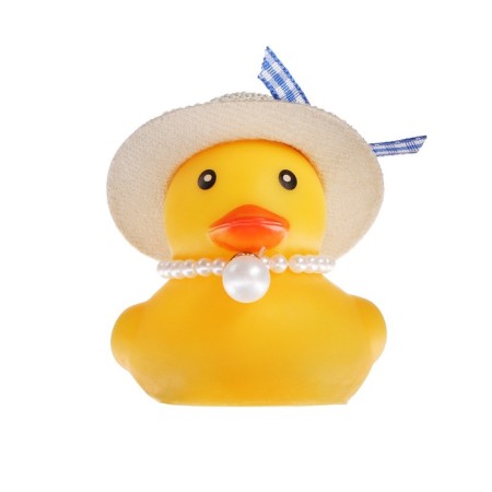 Duck yellow, straw hat-1