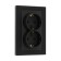 Double Tot Matte Glass, 16 A, hidden, with salary, glass, black