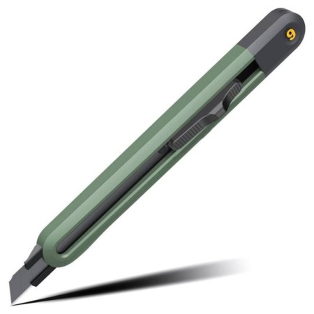 Technical knife Deli HT4009L 112886, softach, green, 9 mm