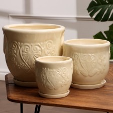 Set of pots 3pcs. Sirius White: 8.5l, 3.5l, 1.6l