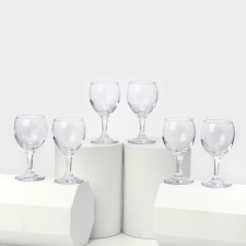 A set of glass glass for white wine Bistro, 175 ml, h = 13 cm, 6 pcs