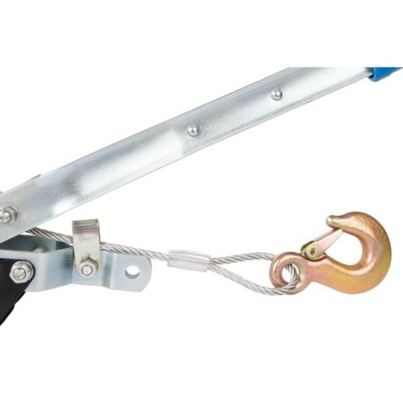 Manual winch kraft kt705010, with a double ratchet mechanism, 1 t, 2.2 m, 2 hooks-1