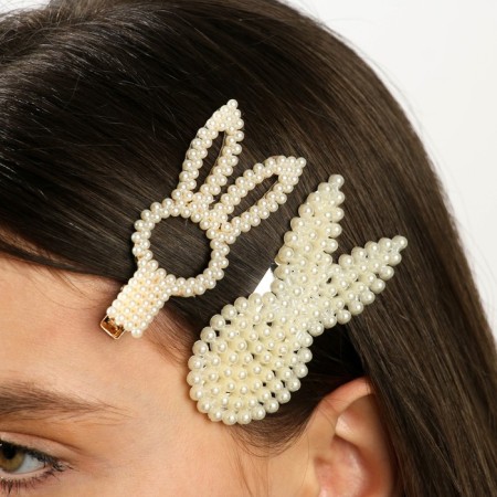 Hair clips "Happiness", 2 pcs, 9 x 12 cm-4