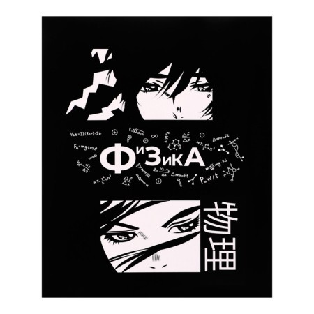 Subject Calligrata “comic book anime”, 48 sheets in a physicist cell, with reference material, cover coated cardboard, Uf-lak (full), offset block