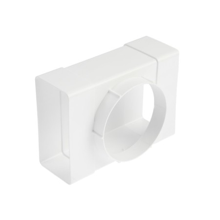 Zein tee, rectangular, 60 x 120 mm, ventilation, with the transition to a round channel d = 100 mm-2