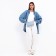Bag Women's Cross-Bodi with a zipper, blue color