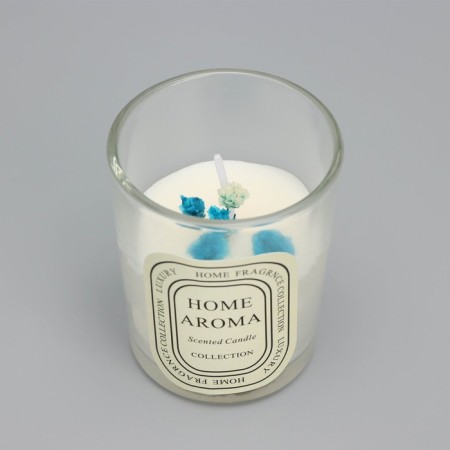Aromatic candle in a glass "Sweet Love", white tea, flowers mix, 5.5x6.5 cm-2