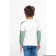 Sweatshirt for a boy, the color is gray-green, height 110 cm