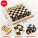 Board game 3 in 1: chess, checkers, backgammon, wooden board 40 x 40 cm
