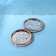 Folding mirror “Paris”, D = 7.5 cm, with an increase, artificial leather, white color