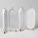 Shirma earrings stand, 4 sections, 8 rows, 40 × 20 × 6 cm, white color