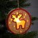 Christmas tree toy "Deer", from batteries, glow warm white