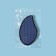 Glass Nano-rub for legs, 10.5 × 5.5 × 3.3 cm, black/blue color
