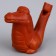 Ceramic "crocodile" whistle for painting 3.4x7.5x5.1 cm