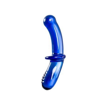 Satiffyer Double Crystal bilateral phallimitator, 19.5 cm, glass, blue color-8