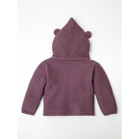 Baby blouse with a hood, height 92 cm, purple color-4