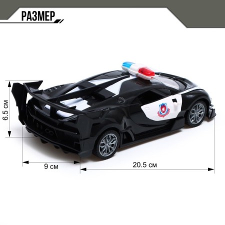 Radio -controlled “Police” machine, light, doors open, works from batteries-1