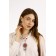 Set 2 objects: earrings, necklace "India", red color in black silver, 52 cm