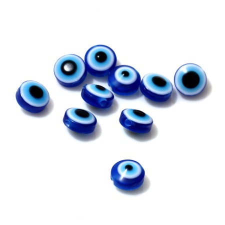 Bead "Eye" d = 6 mm (set 10 pcs.), Blue color-1