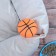 Toy squirrel "Basketball" diameter 7.5 cm, orange