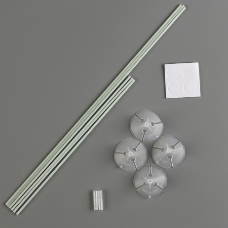 Star for balloons for 4 balls, base of the heart, height 65 cm-5
