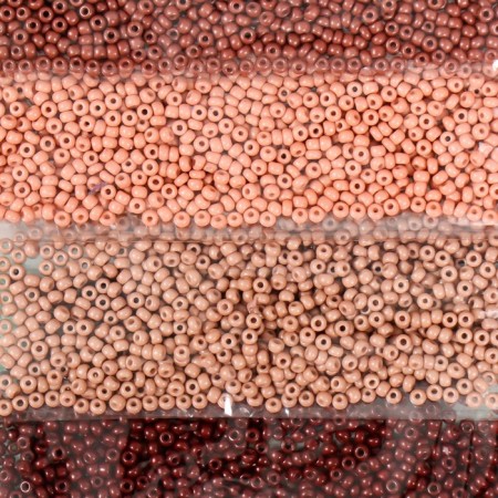 Round Beads 12/0 "Autumn Forest" 6 colors x 10 g 20x8 cm-1