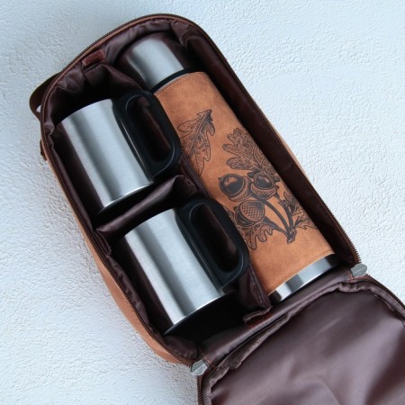 Set "Leaves": Thermos 500 ml, mug 2 pcs-4