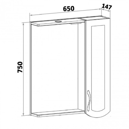 Cabinet-mirror "Naples 65" right-4