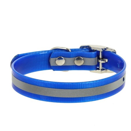 Biotan collar with a reflective strip, Osh 44-56.5 x 2.5 cm, blue