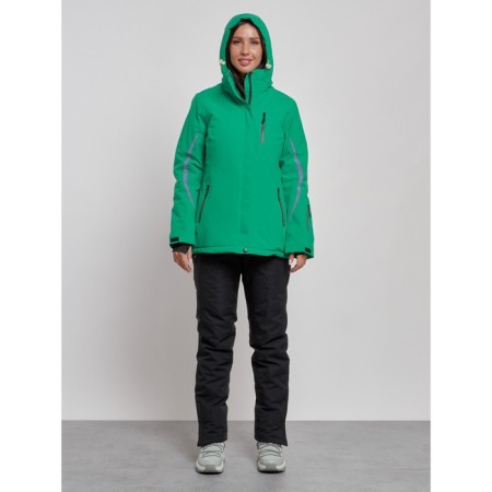 Ski costume female winter, size 44, green color-4