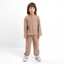 Костюм (рубашка и брюки) детский KAFTAN "Муслин", р.28 (86-92см) бежевый