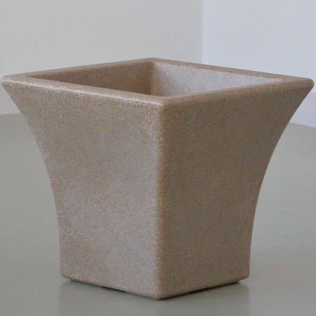Kashpo for flowers "Crown" 40x40x35 cm, 10 l, color sand granite