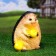 Garden figure "Hedgehog with apple" 26cm