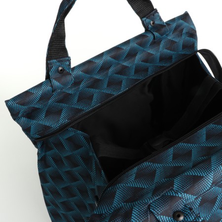 Road bag with lightning, external pocket, long belt, blue color-2