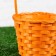 Wicker basket, bamboo, orange, medium