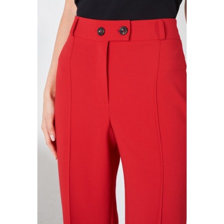 Women's pants with a section of Eliseeva Olesya, size 48, red color-3