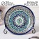 The plate of the Rishtan ceramics "Patterns", blue, deep, 20 cm