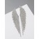 Hanging earrings with rhinestones "Eternal radiance" Wings, white color in silver