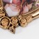 Photo frame plastic 18x18 cm "Heart with roses and crown" Dark gold 25x20 cm