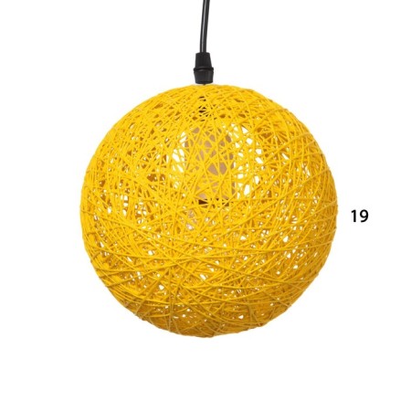 Lamp Bayerlux rattan 1he27 15W yellow 20x20x120 cm-1