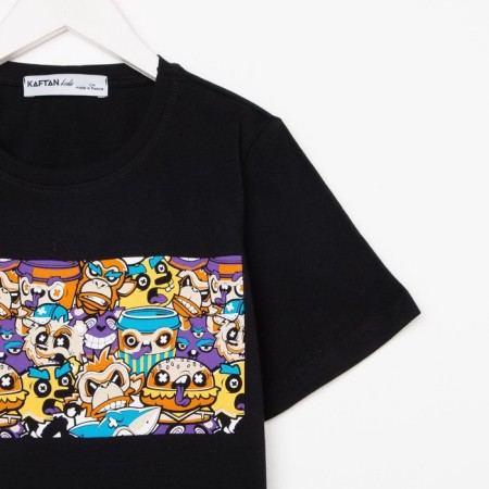 T-shirt for the boy KAFTAN "HYPE", height 158-164, black color-5