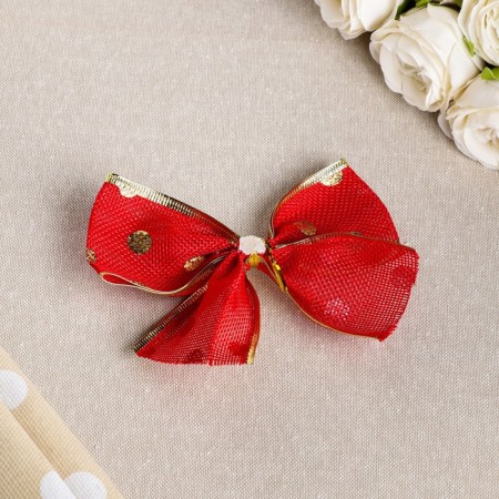 The festive bante "miracle", red in golden peas, 14 x 10 cm-1