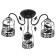 Chandelier 669622/3 E27 40W Black 59x59x33 cm Bayerlux