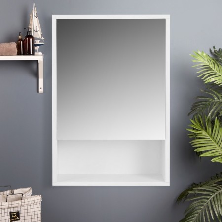 Eco-45 bathroom mirror with a niche, white, 45 x 66.2 x 12 cm-2