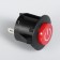 Button circuit breaker with backlight, with fixation, red