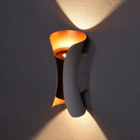 Facade lamp "Elegant", FSD-090, 6 W, 3000K, IP65, 220 V, metal, white and golden-5