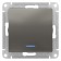 Switch SE AtlasDesign, 10 A, 1 key, with backlight, CX.1A, mechanism, color steel